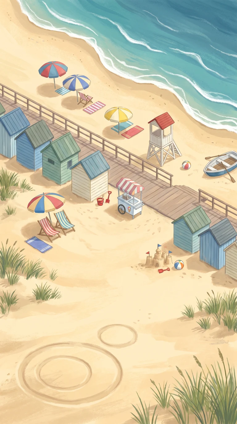 La Plage — painted map