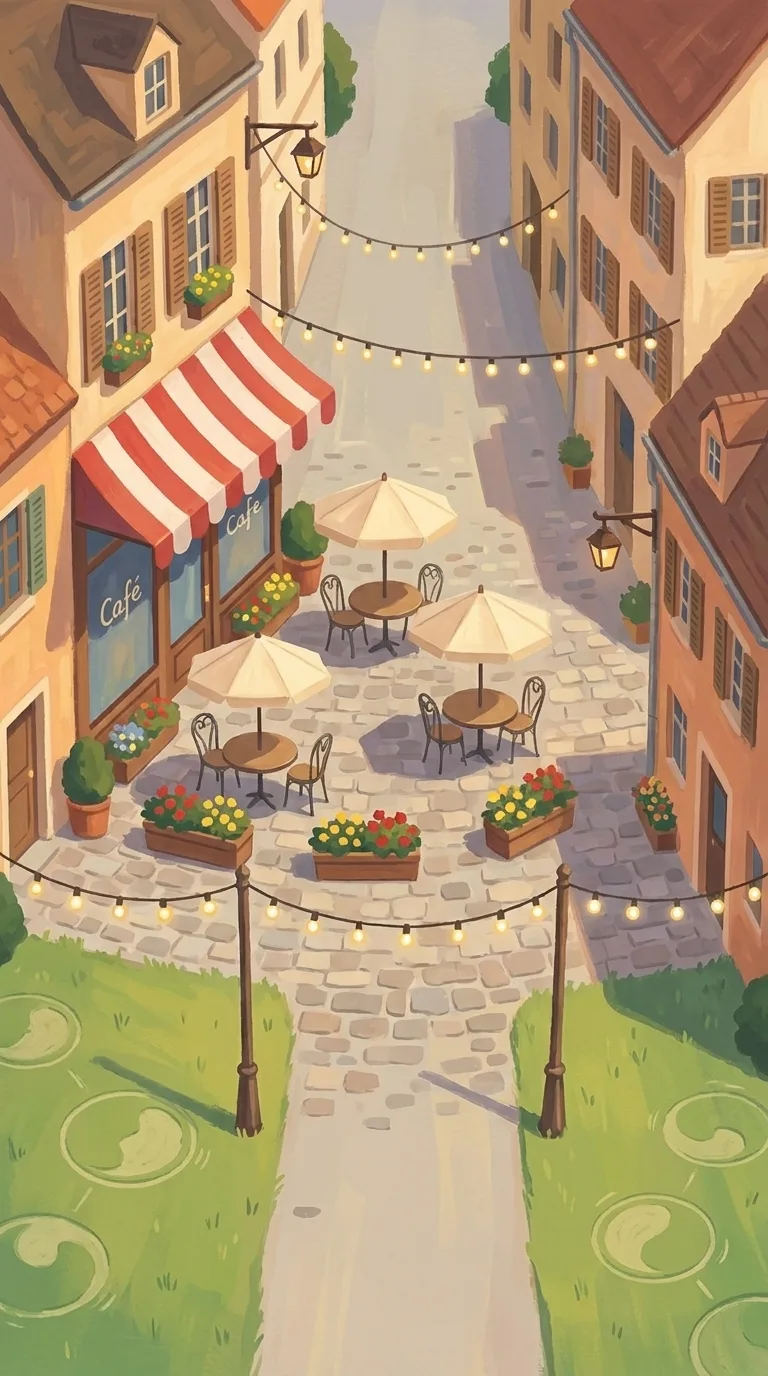 Le Café — painted map