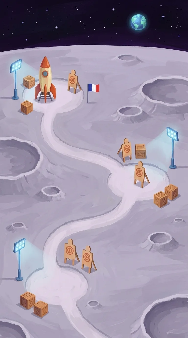 La Base Lunaire — painted map