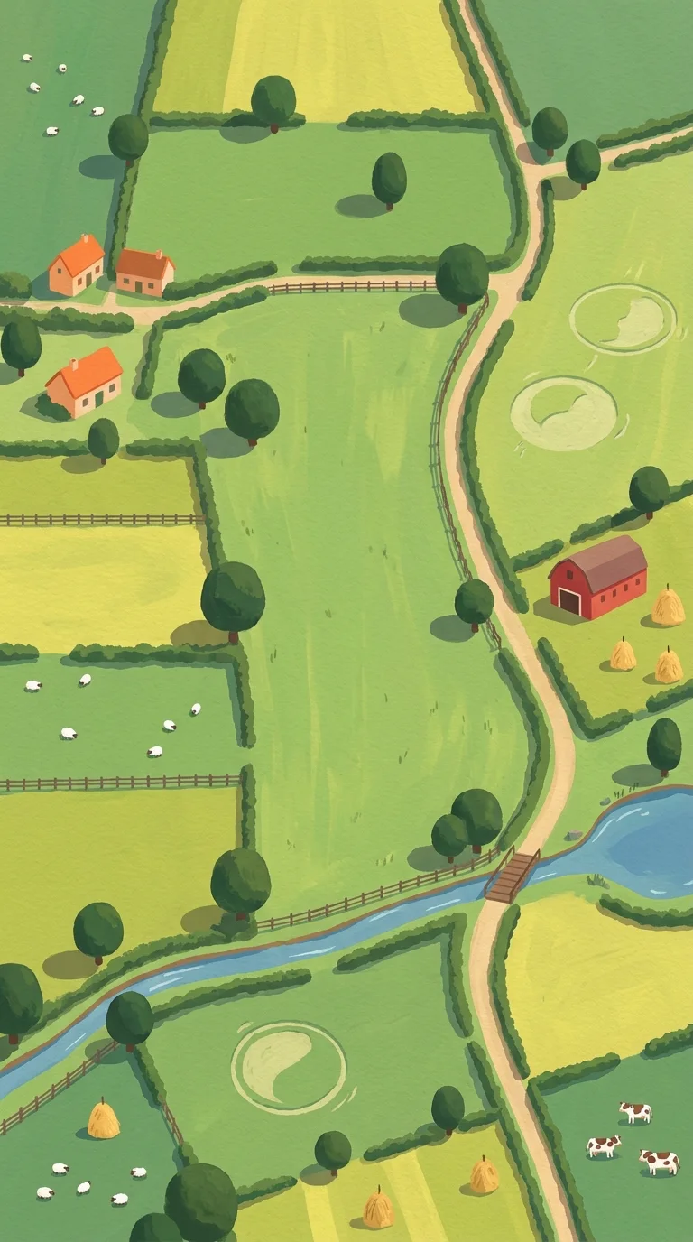 Le Pâturage — painted map